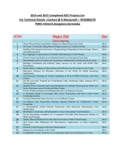2014 and 2015 Completed IEEE Projects List For Technical Details