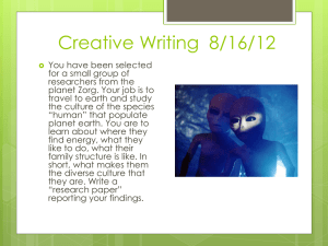 Creative Writing 8/16/12