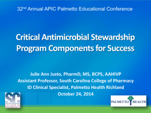 Critical Antimicrobial Stewardship Program