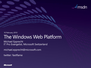 The Windows Web Platform