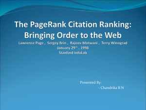 The PageRank Citation Ranking: Bringing Order to the Web