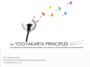Yogyakarta Principles - Coalition on Sexual Orientation (CoSO)