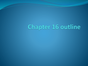 Chapter 16 outline