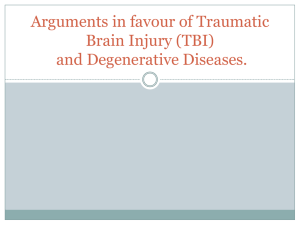 TBI & Degenerative Conditions A