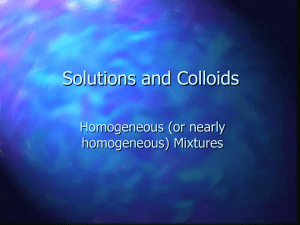 Solutions, Colloids, & Suspensions