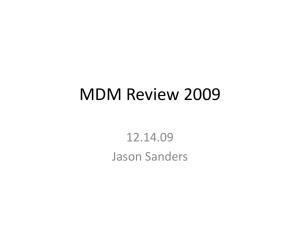 MDM Review 2009