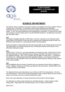 alder grange community & technology school science department