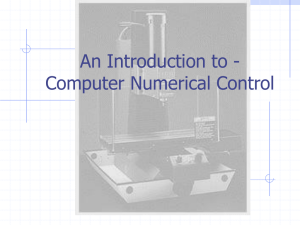 An Introduction to - Computer Numerical Control