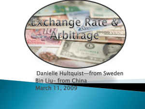 Exchange Rate & Arbitrage