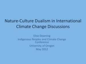 Nature-Culture Dualism in US Climate Change