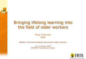 Older workers and lifelong learning
