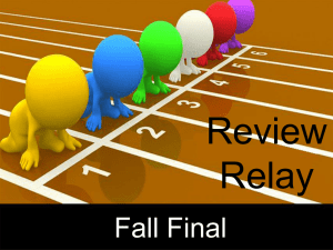Fall Final Relay Race PPT Q's