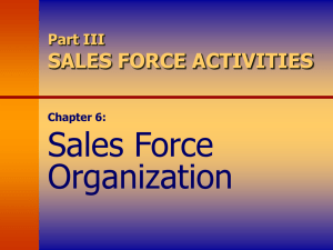 Sales Force Organization