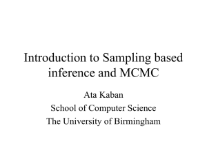Sampling and MCMC methods - Computer Science
