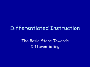 Differentiated Instruction (Powerpoint)