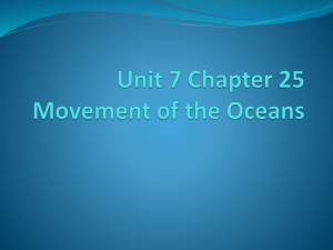 Unit 7 Chapter 25 Movement of the Oceans