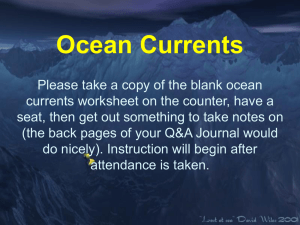 Ocean Currents 2012