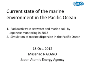 Current state of the marine environment in the Pacific Ocean