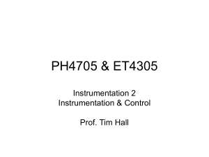 Introduction to Instrumentation & Control