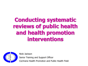 Slides - Cochrane Public Health