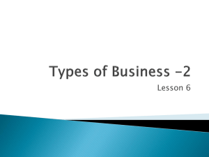 Types of Business -2 - Glen Innes High School