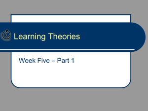 Lecture Slides: Learning Theories