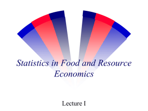 Statistics in Food and Resource Economics