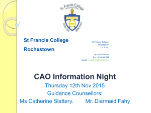 a POWERPOINT for CAO Presentation 2015
