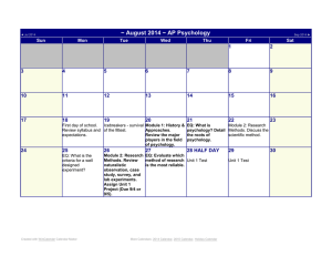 August Calendar 2014