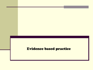1. Evidence Based Practice & Clinical Epidemiology (Riley)