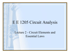 E E 2440 Circuits Lecture 1