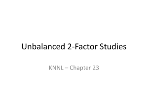 Unbalanced 2-Factor Studies
