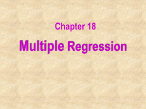 Statistics Refresher - Multiple Regression