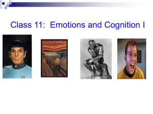 class 11 emotions and cogniton I