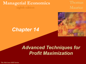 Chapter 14 Advanced Techniques for Profit Maximization