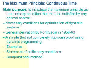 The Maximum Principle: Continuous Time