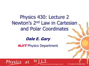 Newton's 2nd Law in Cartesian and Polar Coordinates