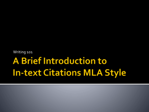 MLA in-text Citation