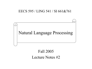 EECS 595 / LING 541 / SI 661 Natural Language Processing