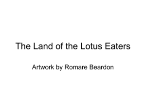 The Land of the Lotus Eaters - Furness High School English