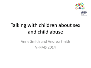 Talking about sex and child abuse with children and adolescents