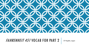 Fahrenheit 451 Vocab for Part 2