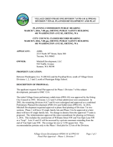 city of orting planning commission findings of fact and