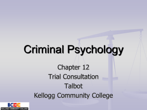 Criminal Psychology - Kellogg Community College