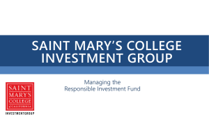 Initial Launch Presentation - Saint Mary's College of California