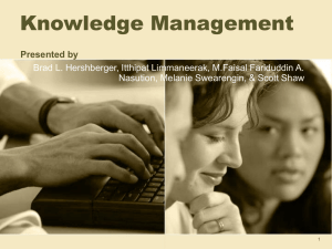 Knowledge Management - University of Missouri