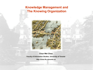 What is knowledge in organizations?
