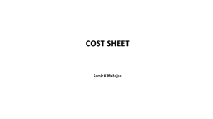 11 cost sheet analysis