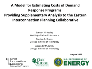 Demand Response Cost Model