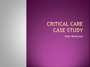 Crtitical Care Case Study